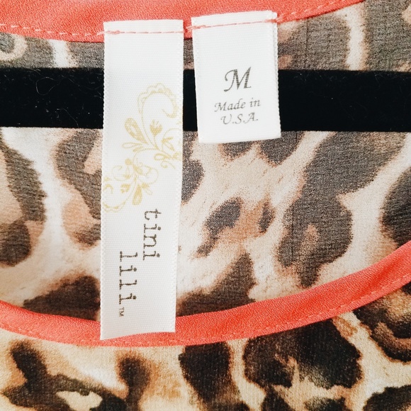 Leopard Print Tini LiLi jBloush with Peach Trim - Picture 3 of 4